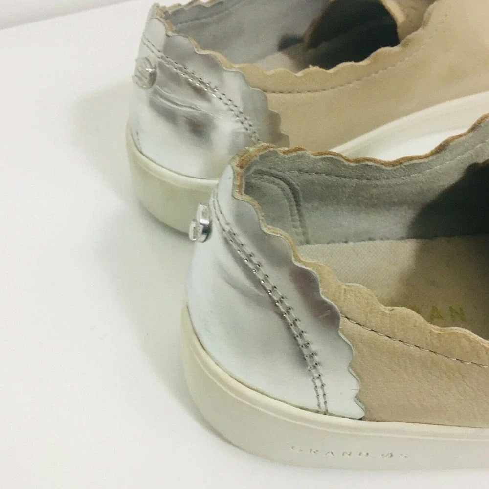 COLE HAAN W17783 Grand Crosscourt Scallop Slip-On Leather Shoes Women's 6 B - Picture 5 of 5